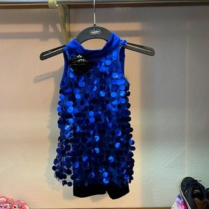Revolution Royal Blue Sequins Dance Costume Shorts